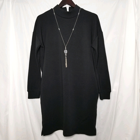 Joe Fresh Dresses & Skirts - Long black maxi dress long sleeve back zip XL